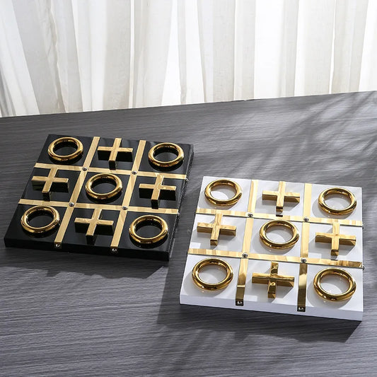 Modern Tic Tac Toe for Coffee Table Decor Decorative Tic Tac Toe X/O Board Nordic Modern Home Living Room Office Decoration