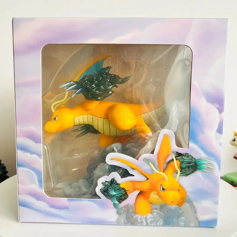 2024 New Pokemon Anime Figure Dragonite Figurine 17cm Pvc Statue Model Dolls Collectible Room Ornament Toy Birthday Gifts