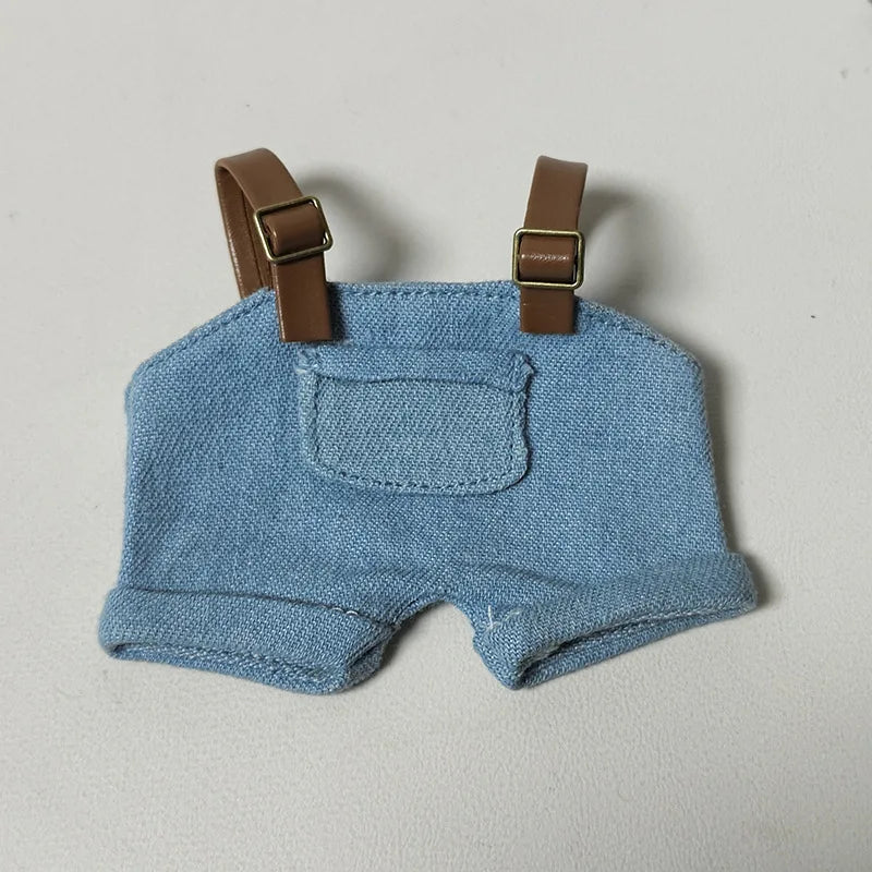 For Labubu 15-17 cm v1v2 Outfit Accessories Mini Hat Overalls Set Decoration Small Clothes Children's Toys Birthday Gift