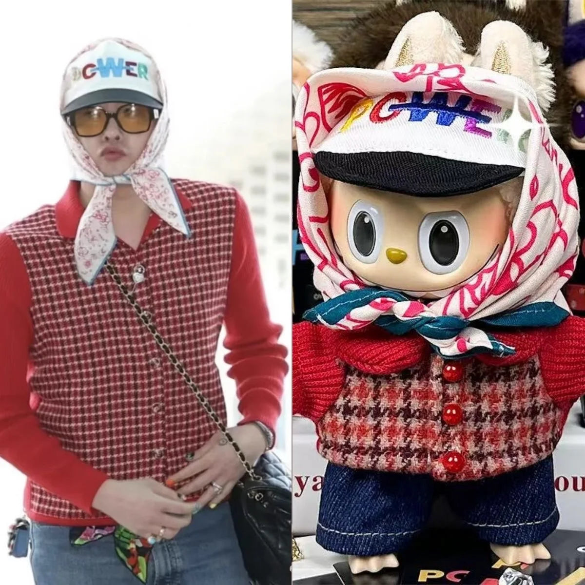 For Lafufu clothes cute clothes one two three generation vinyl doll small suit hat baby clothes Azu mask suit Bass, Woody, Nick