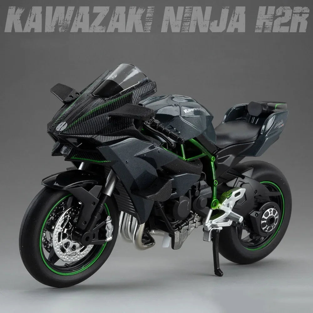 1:12 S100RR Kawasaki Ninja H2R Motorcycles Models Cars Toys Alloy Diecast Miniature Model with Light Vehicle Kids Birthday Gifts