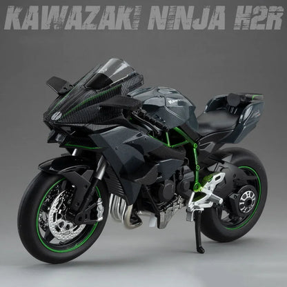 1:12 S100RR Kawasaki Ninja H2R Motorcycles Models Cars Toys Alloy Diecast Miniature Model with Light Vehicle Kids Birthday Gifts