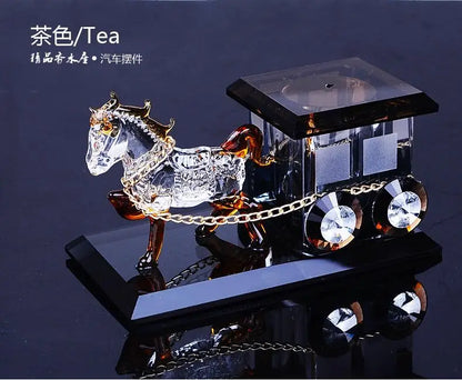 Car Ornament Decoration K9 Crystal Perfume Seat Happy Birthday Gift for Mom Men Husband Vehicle Crafts Desktop Home Decoration