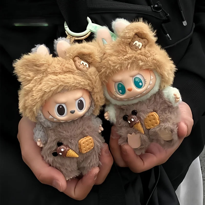 New Hot Lafufu  Dolls Sitting Party Clothing Outfit 17cm Mini Plush Doll'S Clothes Bear Rabbit Bib Pants Overalls Accessories