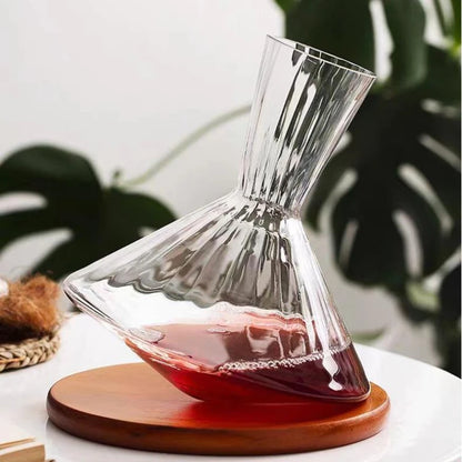 High Grade Crystal Glass Decanter Gift 360 Rotating Tumbler 1500ml Wine Separator Champagne Whisky Wine Bottle For Family Bar