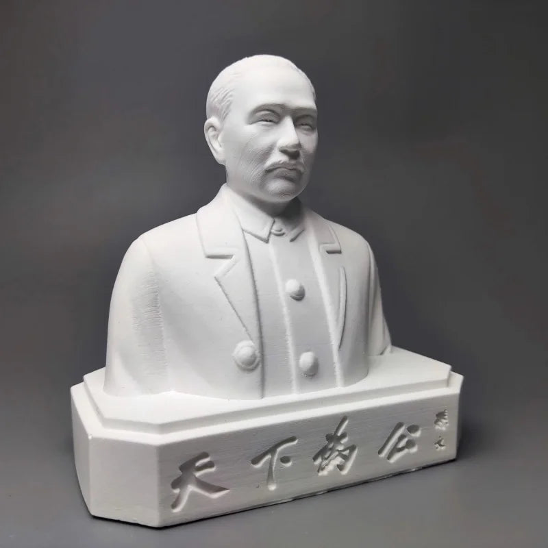 Dr. Sun Yat-Sen Model Great Man Plaster Figure Sculpture Art Ornaments Interior Art Living Room Figurines Desktop Decor Statue