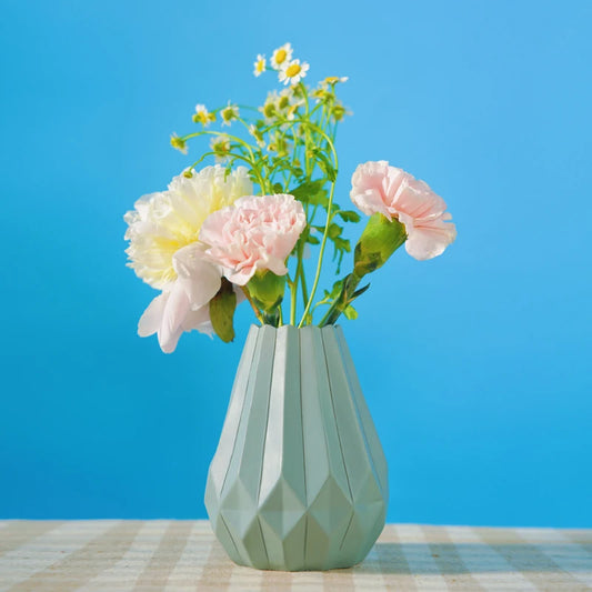 4.72-inch resin Small vase Nordic air-dried flower vases with geometric shapes, decorative vases for kitchens, bedrooms, offices