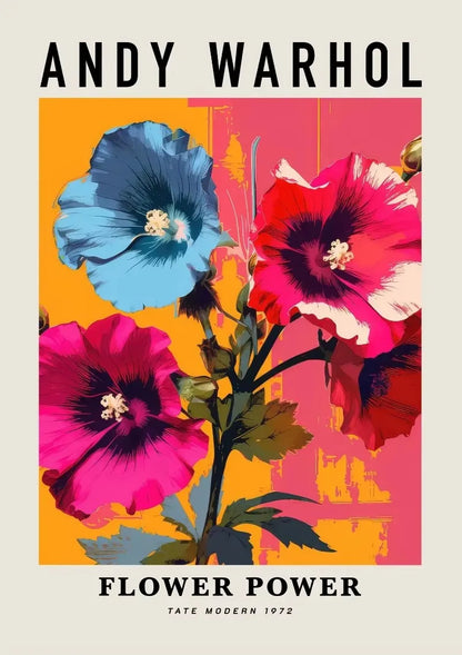 Andy Warhol Artwork Flowers Tulip Sunflowers Daisies Peony Abstract Poster Canvas Paintings Wall Art Pictures Home Decor