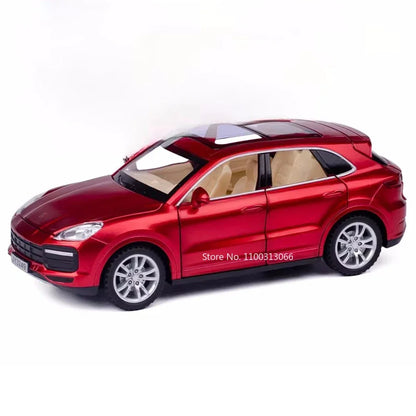 1:32 Scale Cayenne Taycan Toys Model Car Alloy Diecasts Off-road Vehicle Model with Light Sound SUV Car for Child Birthday Gifts
