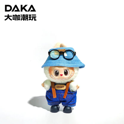 Lafufu Doll Cloth Replacement  Clothes Eyeglasses Overalls Shoes Headset for One Two Three Generations Accessories