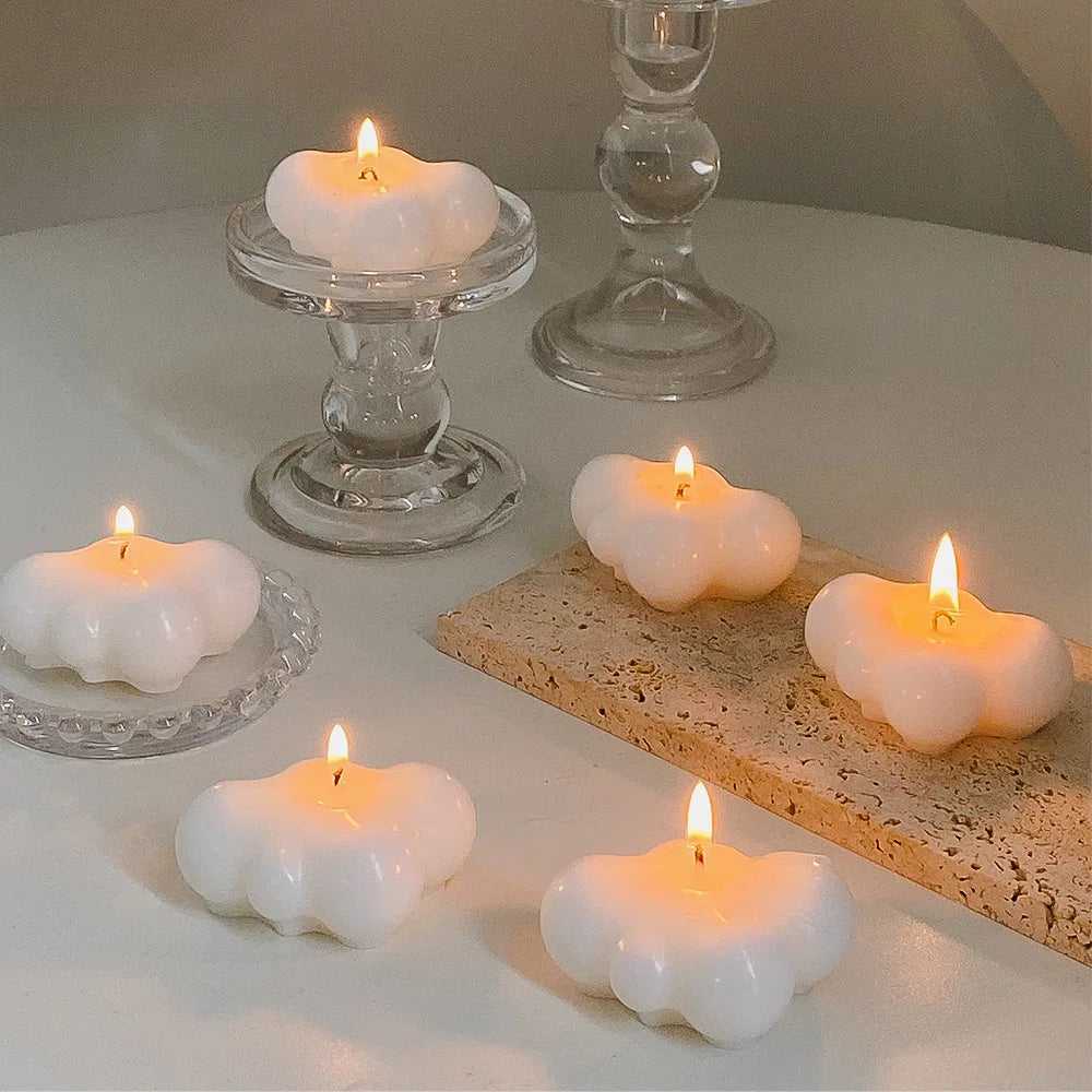Cloud Shape Scented Aromatic Candles Natural Soy Wax Candles Peach Oolong Aromatherapy Candle Wedding Home Decoration Gift Box