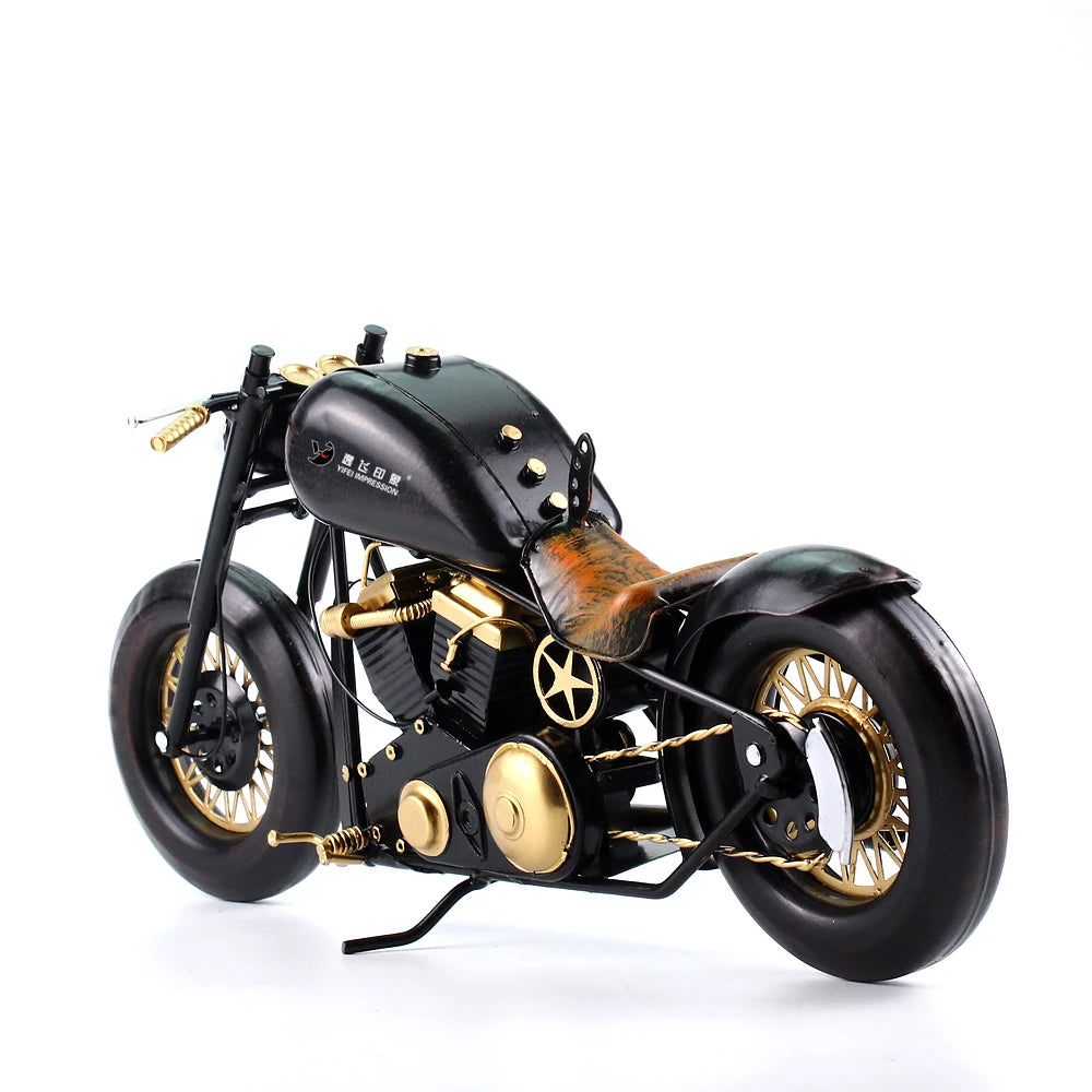 Retro Metal Iron Motorcycle Model Furnishings Home Decoration Furnishings Daily Gift Collection