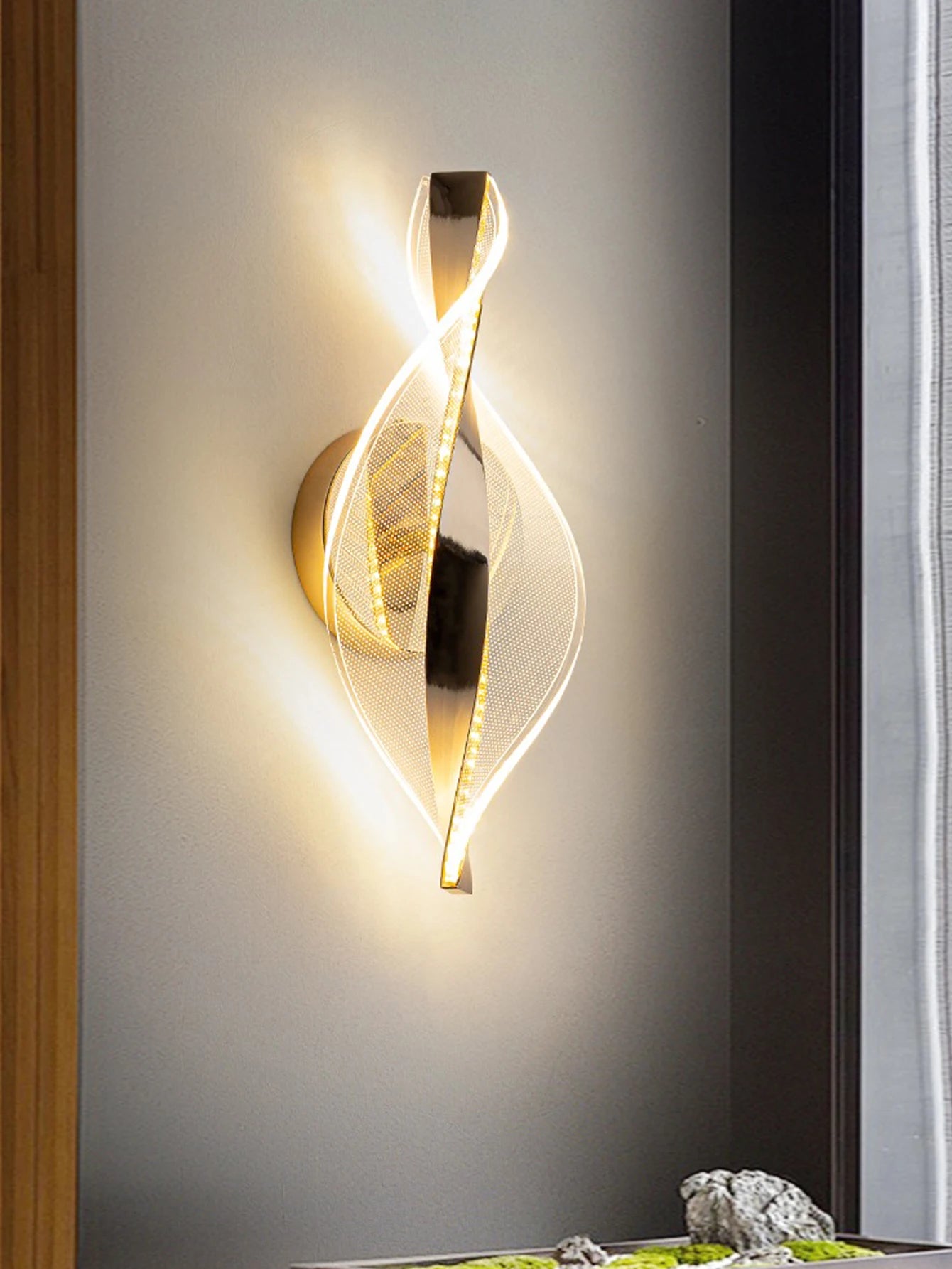 LED Modern 1PC Gold/Black Acrylic wall lamp,Lustre Hallway, Bedroom,Living  room,Bedside lamps room decor,Wall decoration items