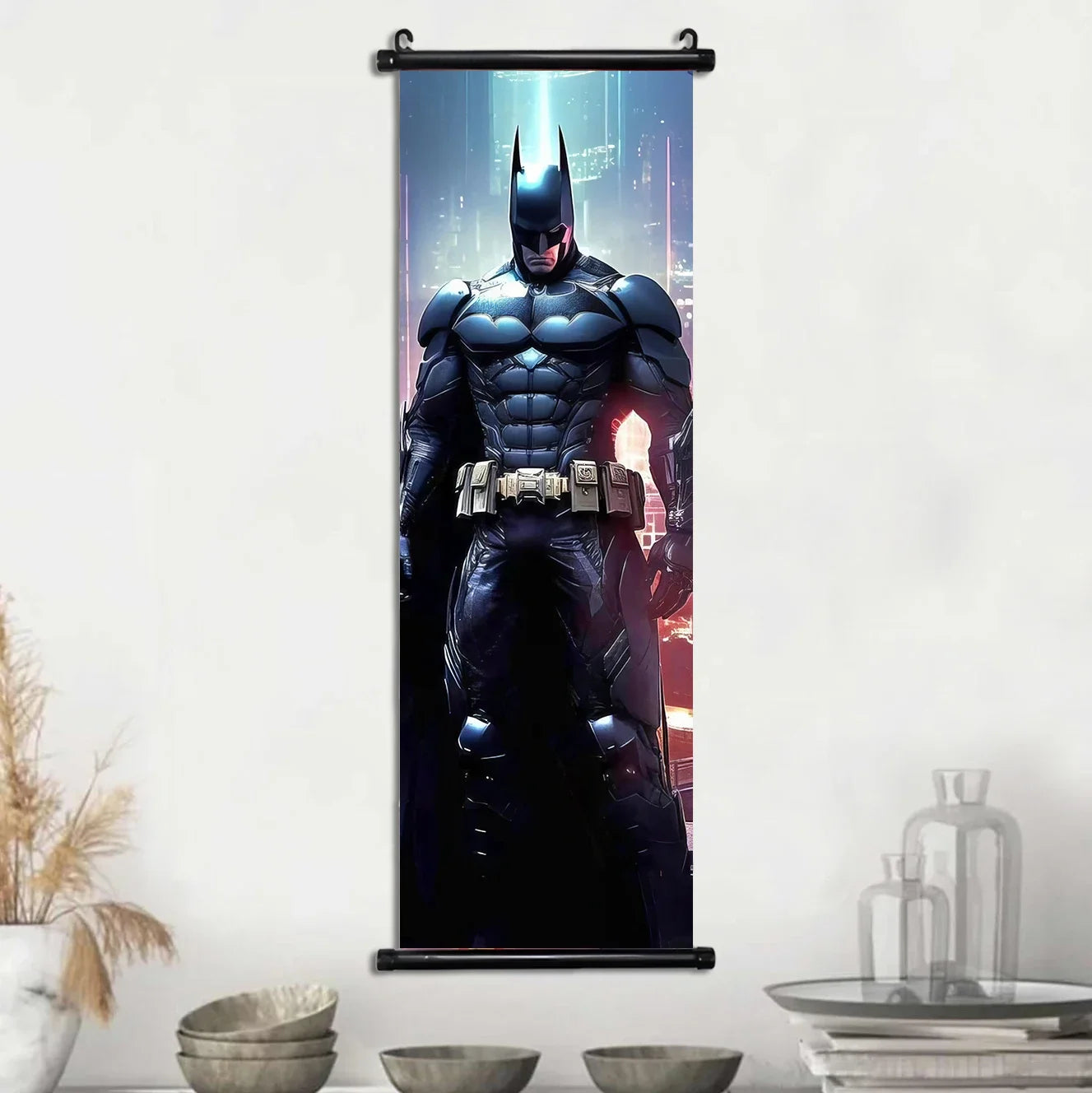 DC Batman Hanging Scroll Poster Movie Wallpaper Wall Artwork Canvas Painting Home Decoration Art Print Bedroom Decor Gift