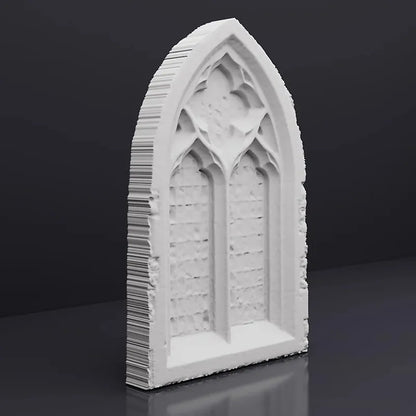 Church Window Plaster Bas-Relief Sculpture Nordic Home Decor Art Modern Ornament Desktop Display Aesthetic Room Decor