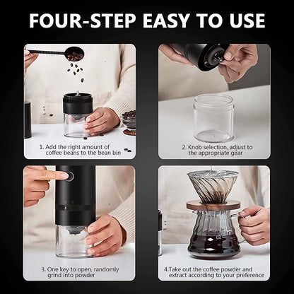 Coffee Grinder TYPE-C USB Charge Professional Ceramic Grinding Core Coffee Beans Mill Grinder New Upgrade Portable Electric