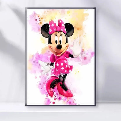 Disney Cartoon Poster Watercolor Canvas Painting Mickey Mouse Donald Duck Art Picture Wall Prints Mural Kids Room Decor Gifts