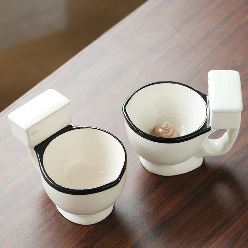 Tasse de toilette en céramique de 300ml, 1 pièce, tasse créative et bizarre, nouveauté de modélisation, tasses à café