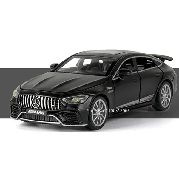 1:32 Alloy C63S GT63S Cars Models Diecast Toys Doors Opened Miniature Vehicles Rubber Tires Light Music Car Boys Xmas Gifts