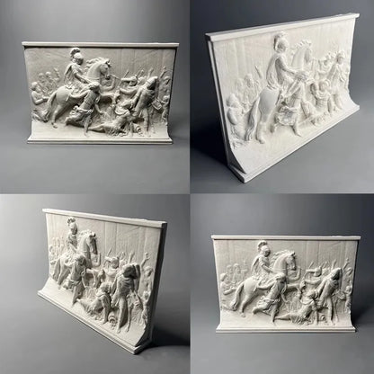 Nordic Retro Roman Relief Ornament Figure Sculpture Art Gypsum Statue Home Decoration Stereoscopic Prints Aesthetic Room Decor