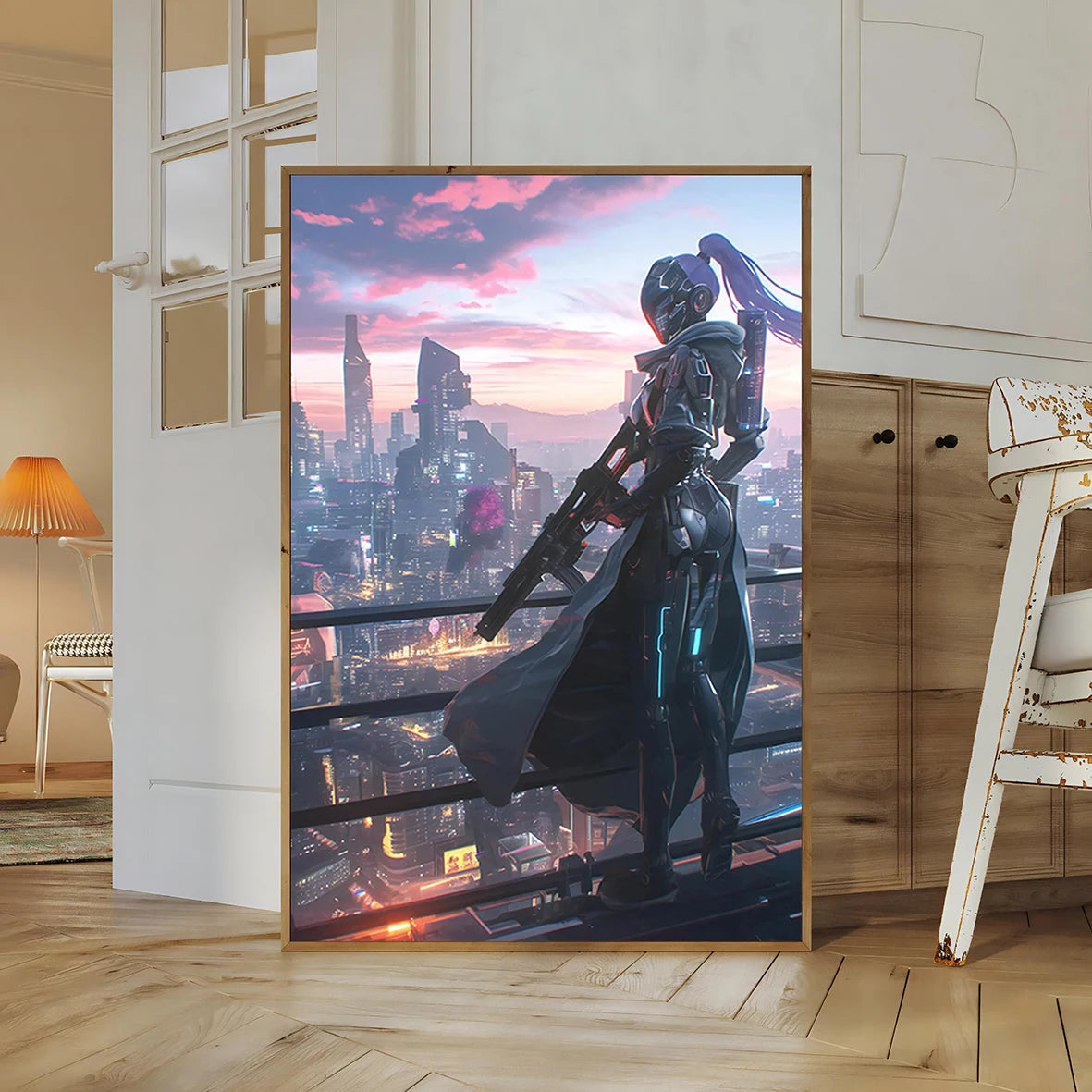 Cyberpunk Self-adhesive Poster Anime Movie Wallpaper Figures Wall Art Bedroom HD Decor Gift Home Decoration Painting Pictures