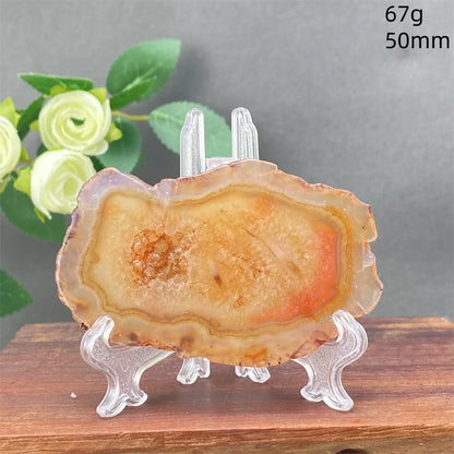 Natural Red Agate Crystal Cavity Stone - Energy Healing Reiki Meditation Beautiful Home Decor Gift for Prayer