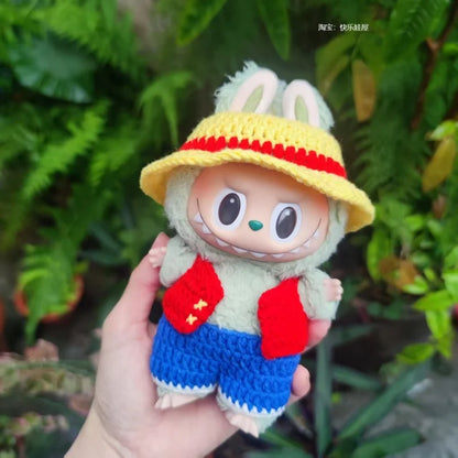 New In Stock V1 V2 Lafufu Clothes Handmade Art Weaving Toys Anime Cute Lafufu Surrounding Toys Gifts Decoration Pendant  Set