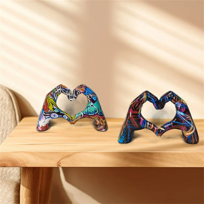 Modern Art Decor Love Gesture Ornaments Resin Figurines Aesthetic Room Decor Living Room Decoration Accessories Home Decor Gift