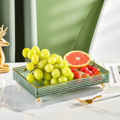 Candy Plate Light Luxury Fruit Box Home Living Room Small Snacks Divided Refreshment Tray Nordic Plastic Dried Fruit Dish