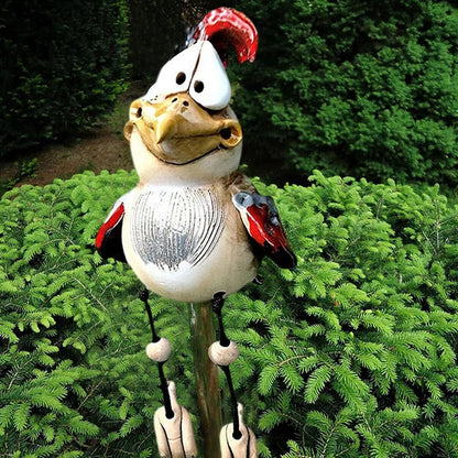 Ceramic Chicken Decoration Garden Figures Garden Chicken Stake Animals Figures for Outdoor Resin Statue Farm Balcony Living Room