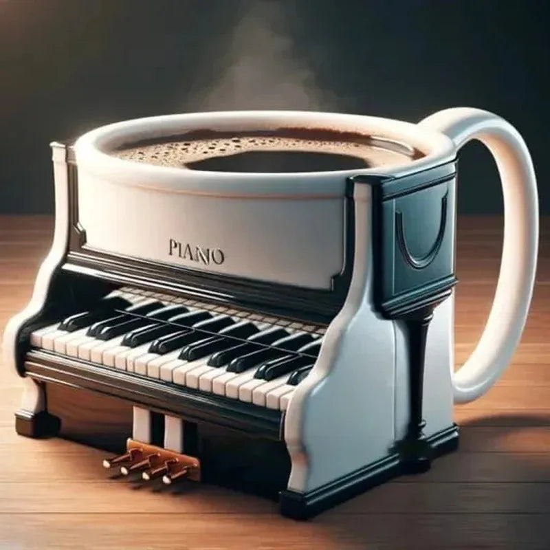 New Unique Musical Instrument Coffee Mug Creative Mug Milk Cup High-End Gift Desktop Ornaments