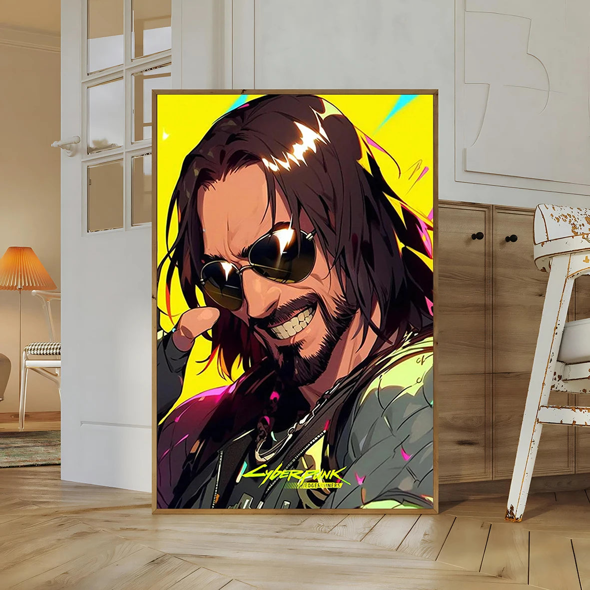 Cyberpunk Self-adhesive Poster Anime Movie Wallpaper Figures Wall Art Bedroom HD Decor Gift Home Decoration Painting Pictures