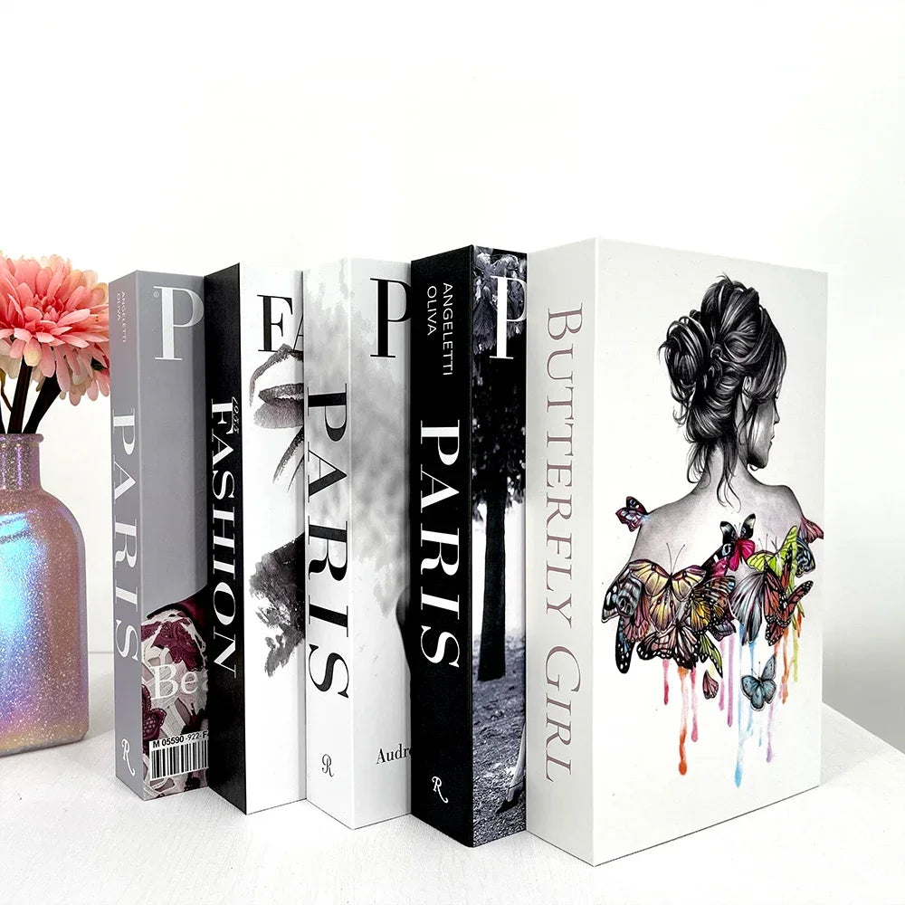 Modell Mode Gefälschte Bücher Simulation Prop Buch Lagerung Box Luxus Dekorative Buch Skulpturen und Figuren Dekoration Hause
