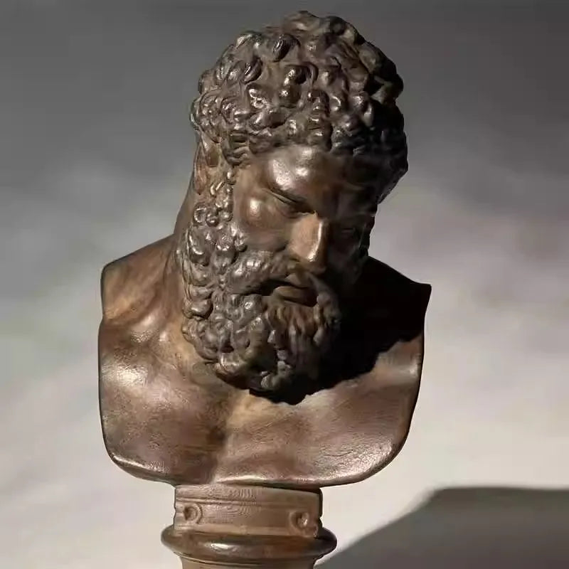 Ancient Roman Art Sculpture Hercules Head Art Sketch Teaching Aids Home Modern Desktop Decorative Sculpture Ornament Creative