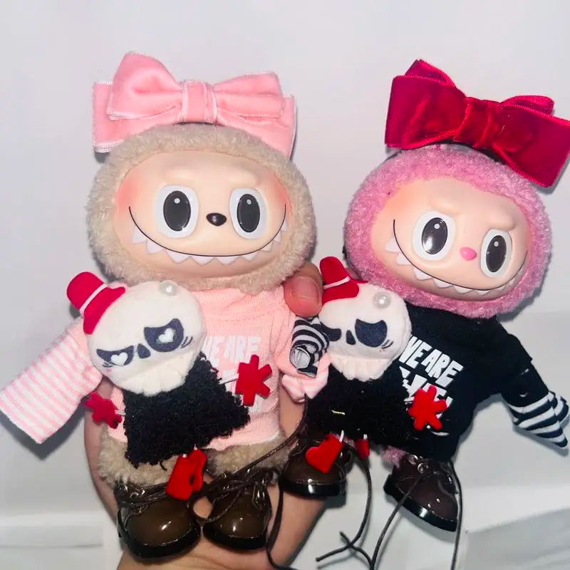 Only For Labu Clothes 17cm Doll Clothes Valentine’S Day Outfit For 17cm Collectible Plush Toy Custom Handmade Lafufu Clothing Bu