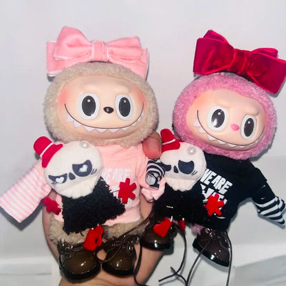 Only For Labu Clothes 17cm Doll Clothes Valentine’S Day Outfit For 17cm Collectible Plush Toy Custom Handmade Lafufu Clothing Bu