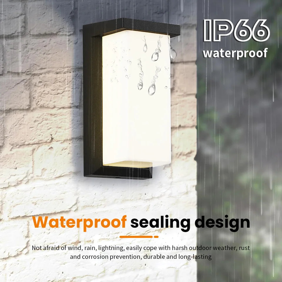 LED Outdoor Wall Light Wall Lamp Motion Sensor AC110V 220V Waterproof Modern Indoor Home Balcony Path Porch Garden Decoration