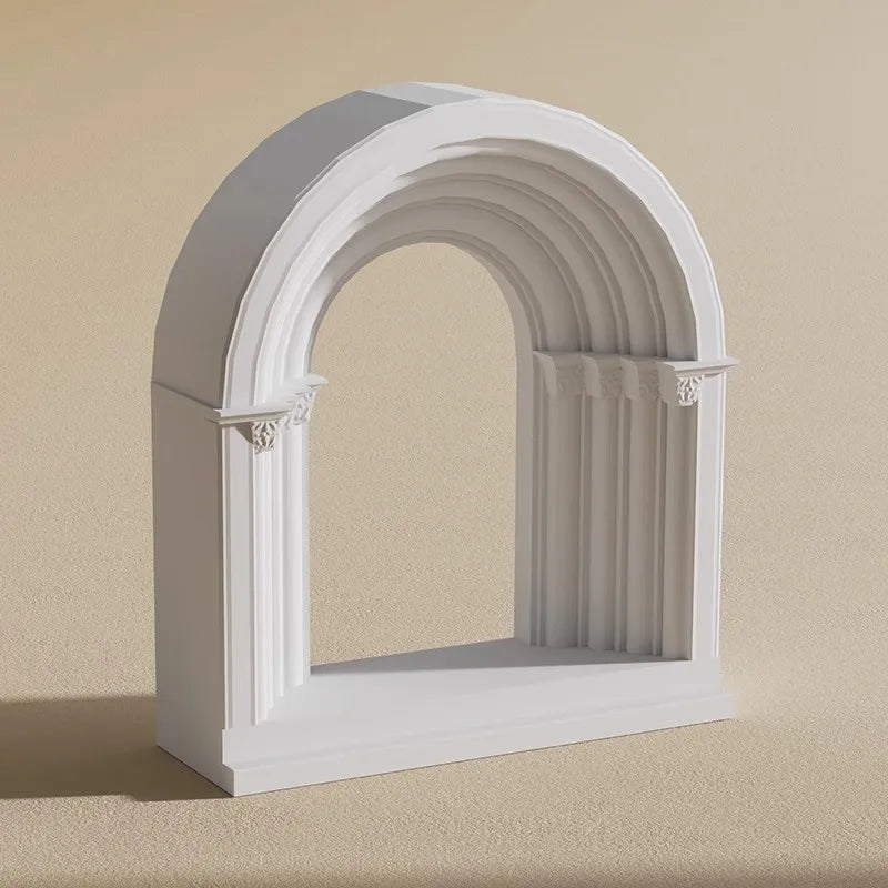 Roman Arch Plaster Relief Sculpture Art Decor Coffee Table Display for Nordic Home Decor Aesthetic Cultural Collectible Statue
