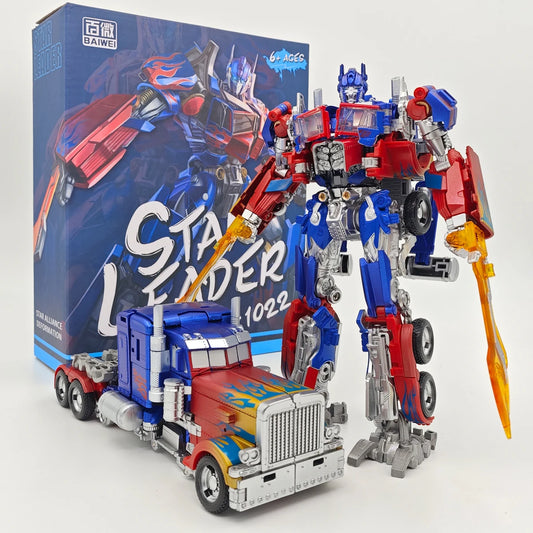 BAIWEI Transformation TW1022 EX Version 17.5cm KO Masterpiece Figure Toy Commander Prime Deformation Car Robot