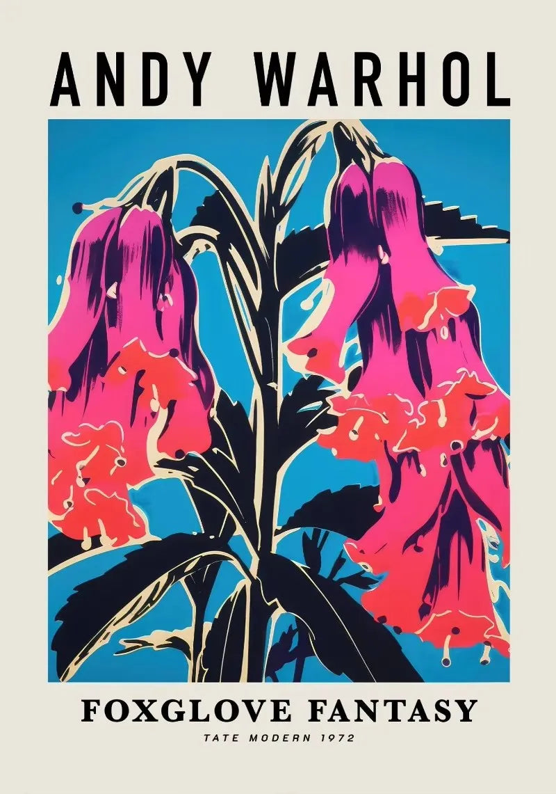 Andy Warhol Artwork Flowers Tulip Sunflowers Daisies Peony Abstract Poster Canvas Paintings Wall Art Pictures Home Decor