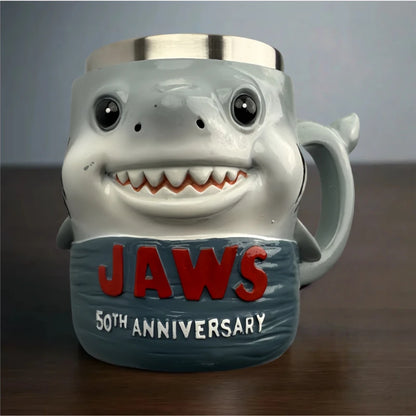 Shark Mug Funny 3D Coffee Cup Stainless Steel Liner Resin Water Cup for Tea Espresso Cocoa Home Decor Gift Drinkware Accessories