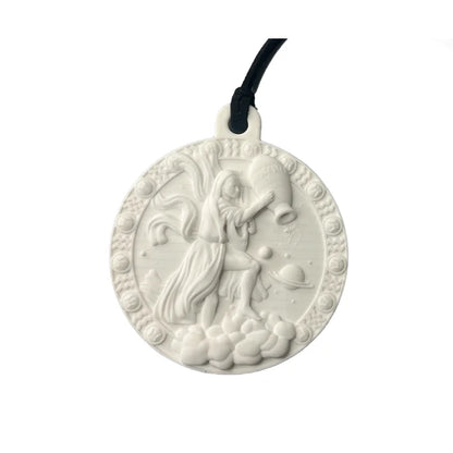 Twelve Zodiac Signs Gypsum Aromatherapy Pendant Car Wardrobe Indoor Modern Art Diffuser Stone Decoration Accesorios Items Gifts