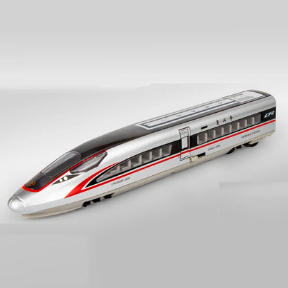 1:87 Alloy Diecast FUXING High Speed Railway Toy Models Car with Light Music High Iron Door Opened Vehicle Kids Educational Toys