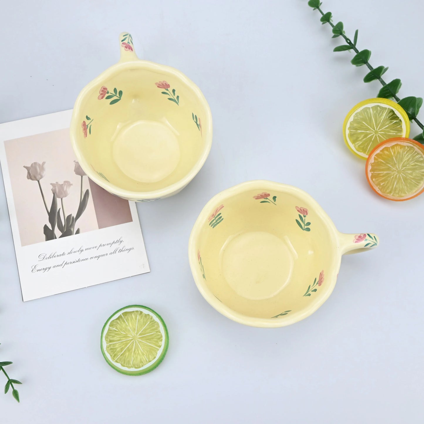 1PC Colors Ceramic Mugs Coffee Cups Hand pinched irregular print pattern coffee Juice In Kitchen, Dining Room, Living Room, Appl