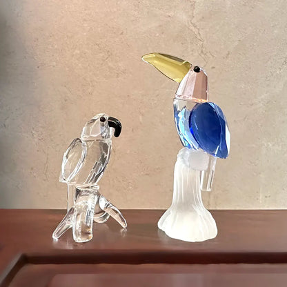 K9 Crystal Glass Figurines Miniature Sculpture Handmade Glass Animal Statue Paperweight Collection Table Home Decor Xmas Gift