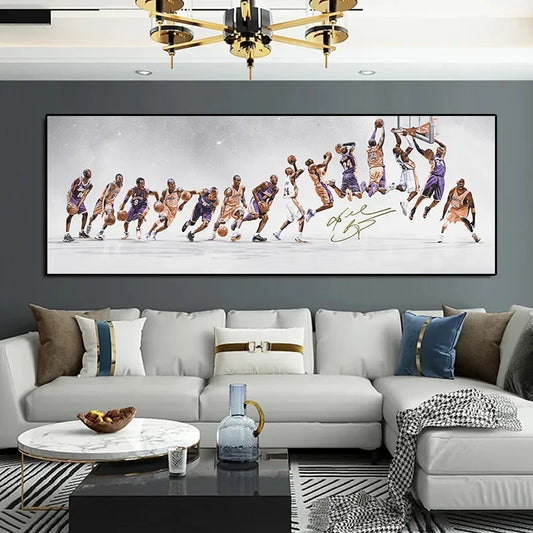 Modern Basketball Aesthetics Wall Art Star Play Game HD Oil On Canvas Posters And Prints Home Bedroom Living Room Decor Gifts