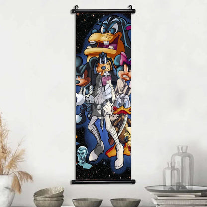 Disney Mickey Mouse Wallpaper Wall Artwork Canvas Hanging Scroll Poster Painting Print Home Decoration Art Child Birthday Gift