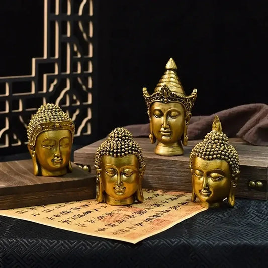 Statue de Bouddha doré, Sculptures de Buda en résine, Figurines Fengshui d'intérieur, inde, thaïlande, bouddhisme, décoration de maison, artisanat d'art pour l'intérieur