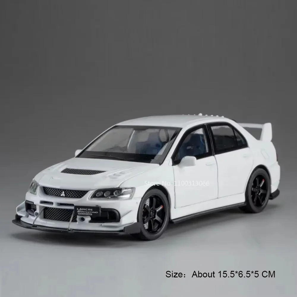 1:32 Mitsubishi Pajero Lancer Evolution IX SUV Alloy Toy Cars Models Sound Light Toys Pull Back Off Road Boys Gifts Collection