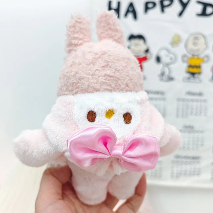 Cute Doll Accessories Clothes Onesie For 17cm Labubu V1V2 Melody Mini Dolls Clothing Kids Gift Bags For  Hairy Rabbit Bodysuit